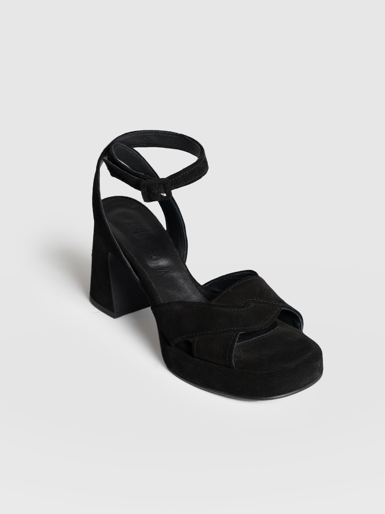 Roux Platform Heels - Black - Women's Shoes | Saint + Sofia® USA